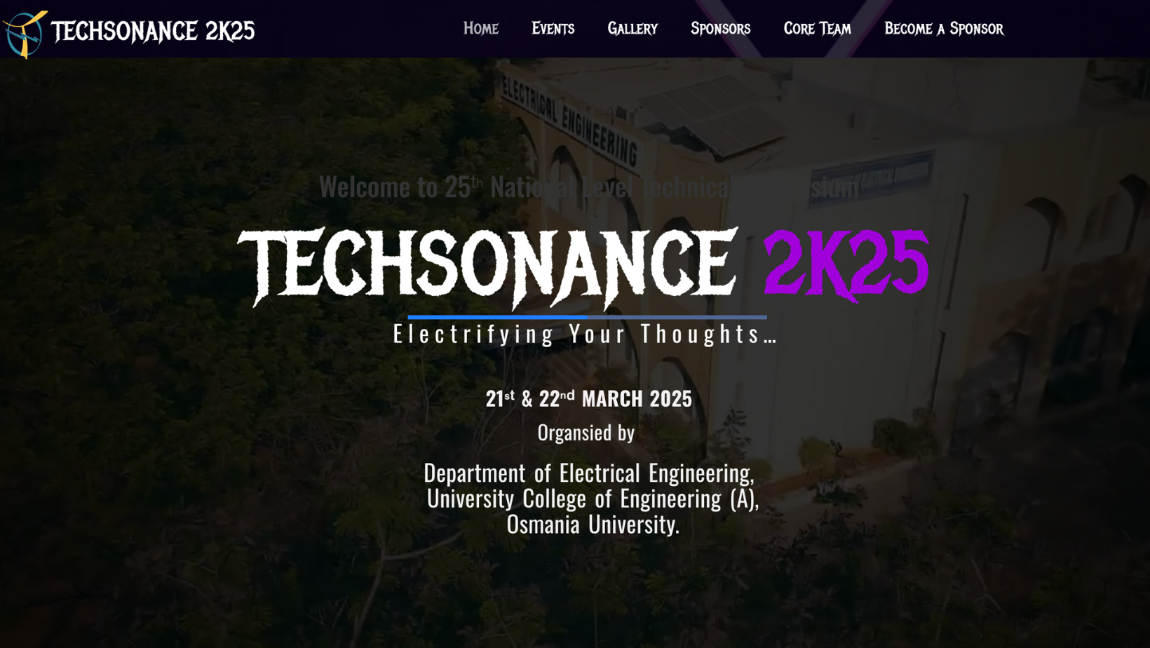 TECHSONANCE 2K25 Website
